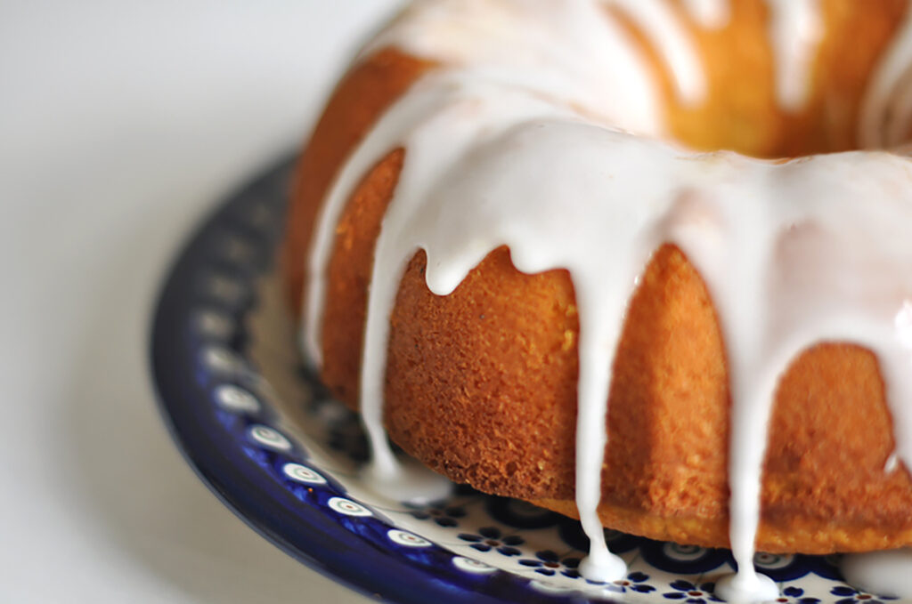 Getränkter Zitronenkuchen