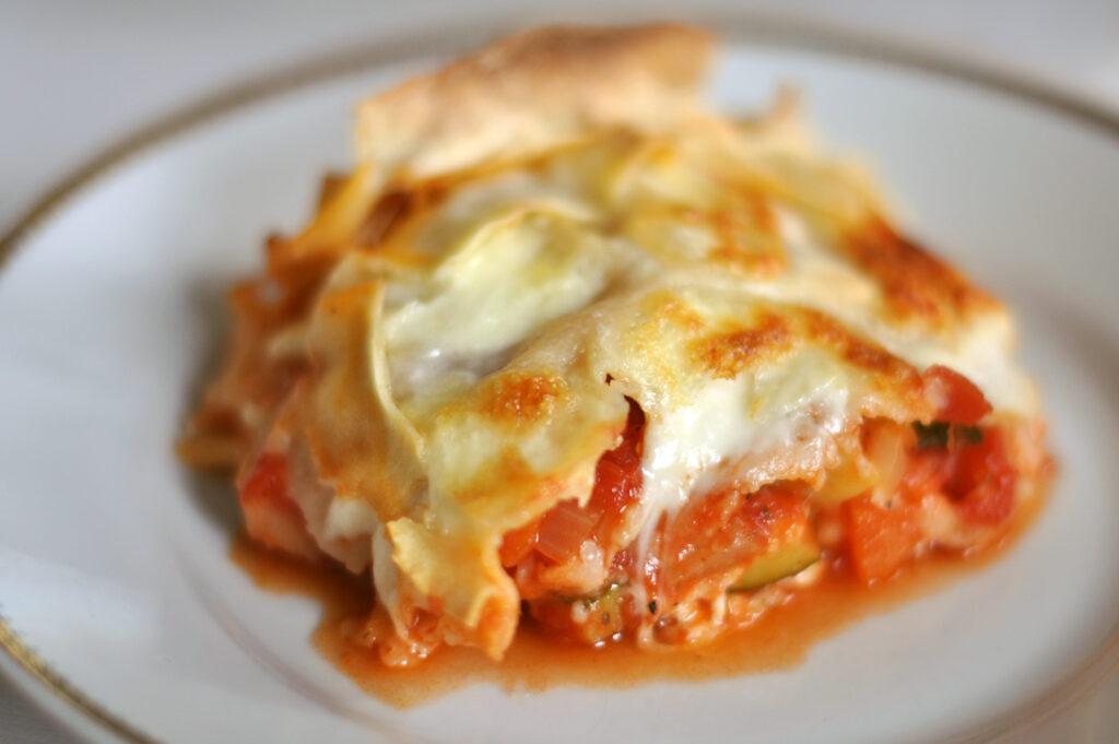Gemüselasagne mit selbstgemachten Lasagneplatten