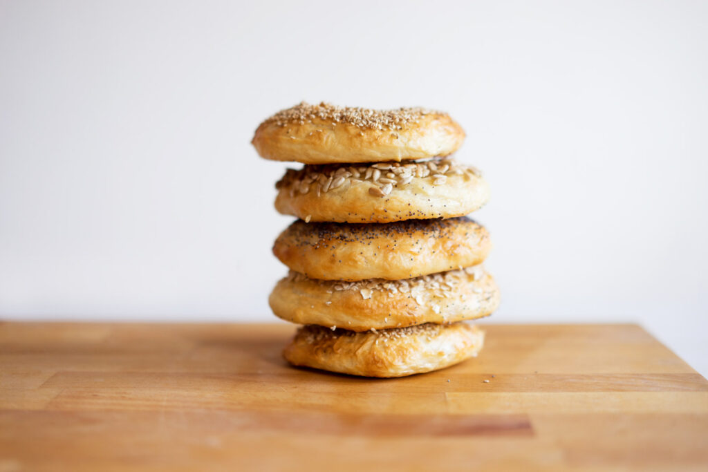 Selbstgebackene Bagels