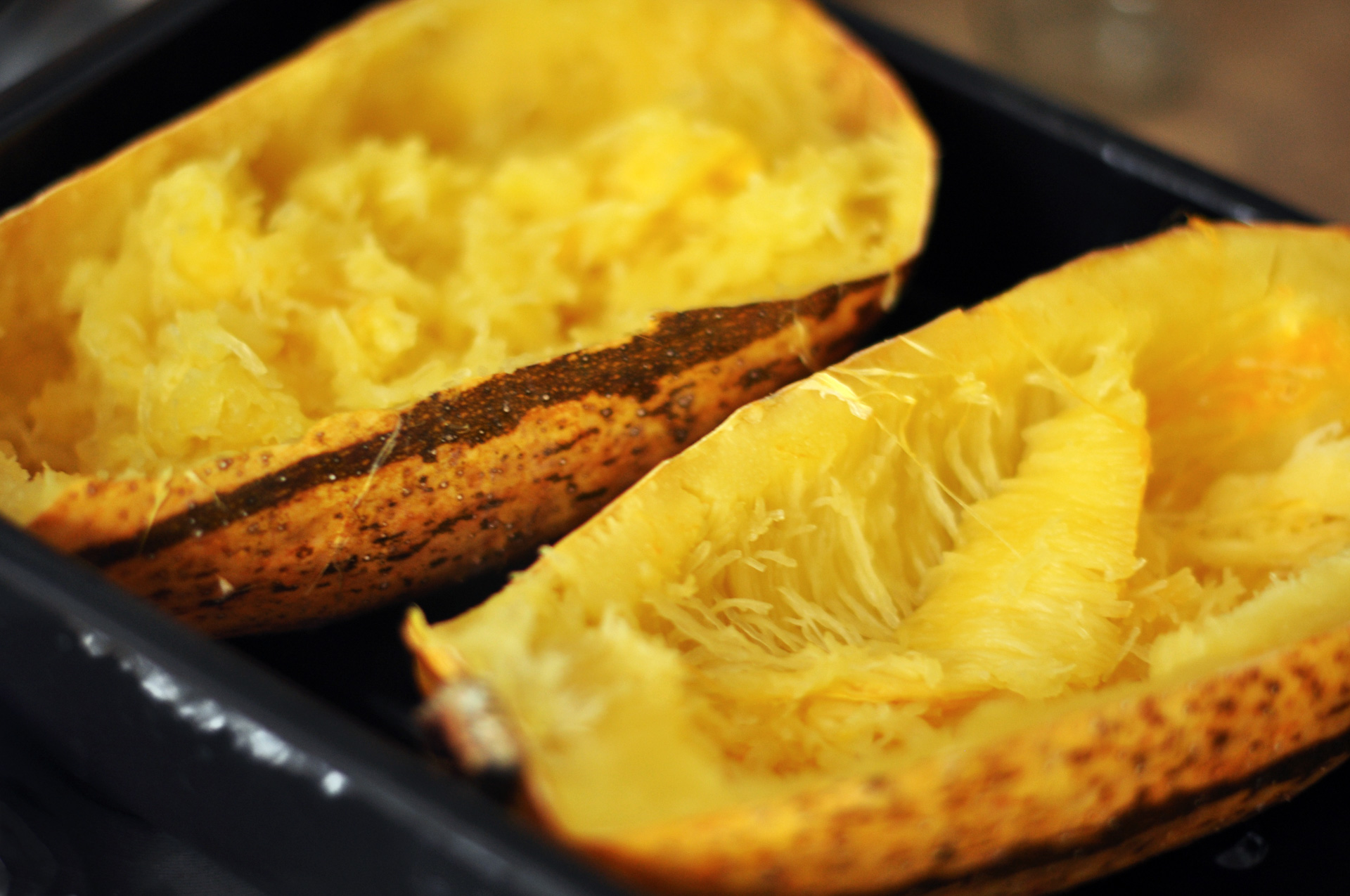 „Überbackener Spaghettikürbis